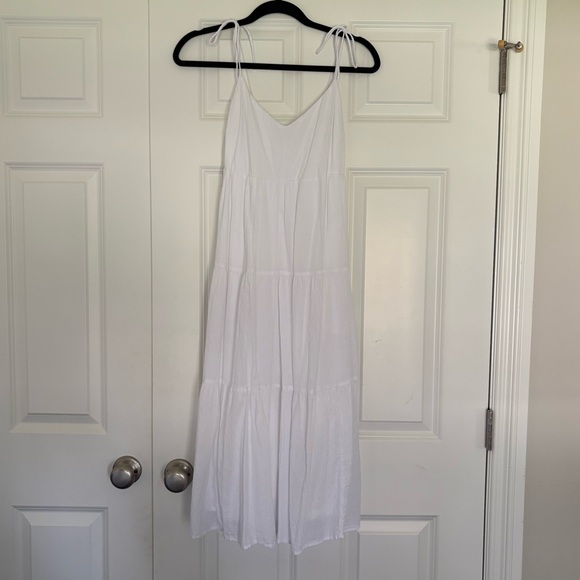 Abercrombie & Fitch White Midi Dress - Picture 2 of 2